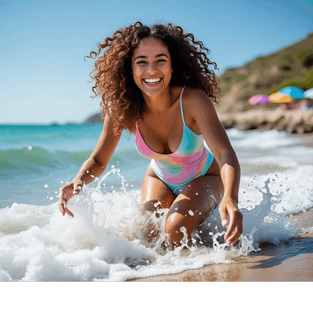 Ideas de poses para fotos en la playa